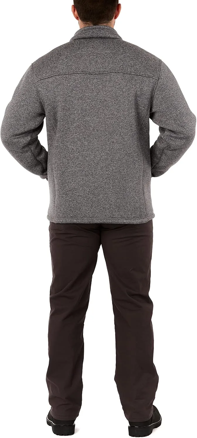 Smith's Workwear Men's Sherpa Lined Sweater Fleece Jacket