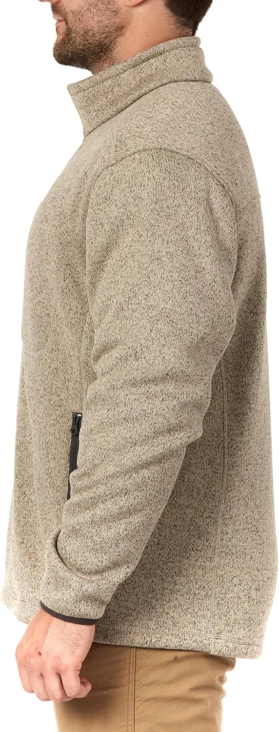 Smith's Workwear Men's Sherpa Lined Sweater Fleece Jacket