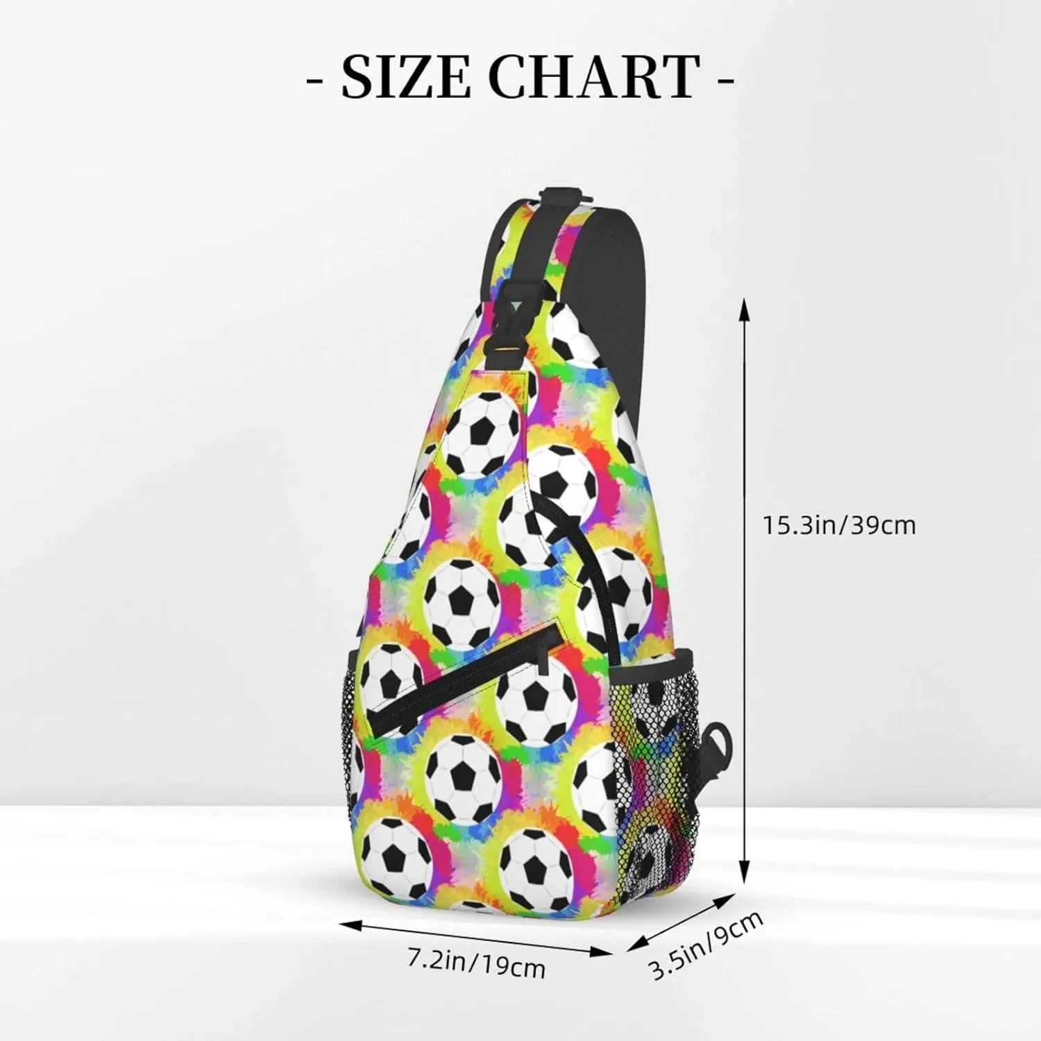 Soccer Crossbody Bag Soccer Sport Shoulder Bag Backpack Sport Sling Bag Chest Casual Daypack Bag
