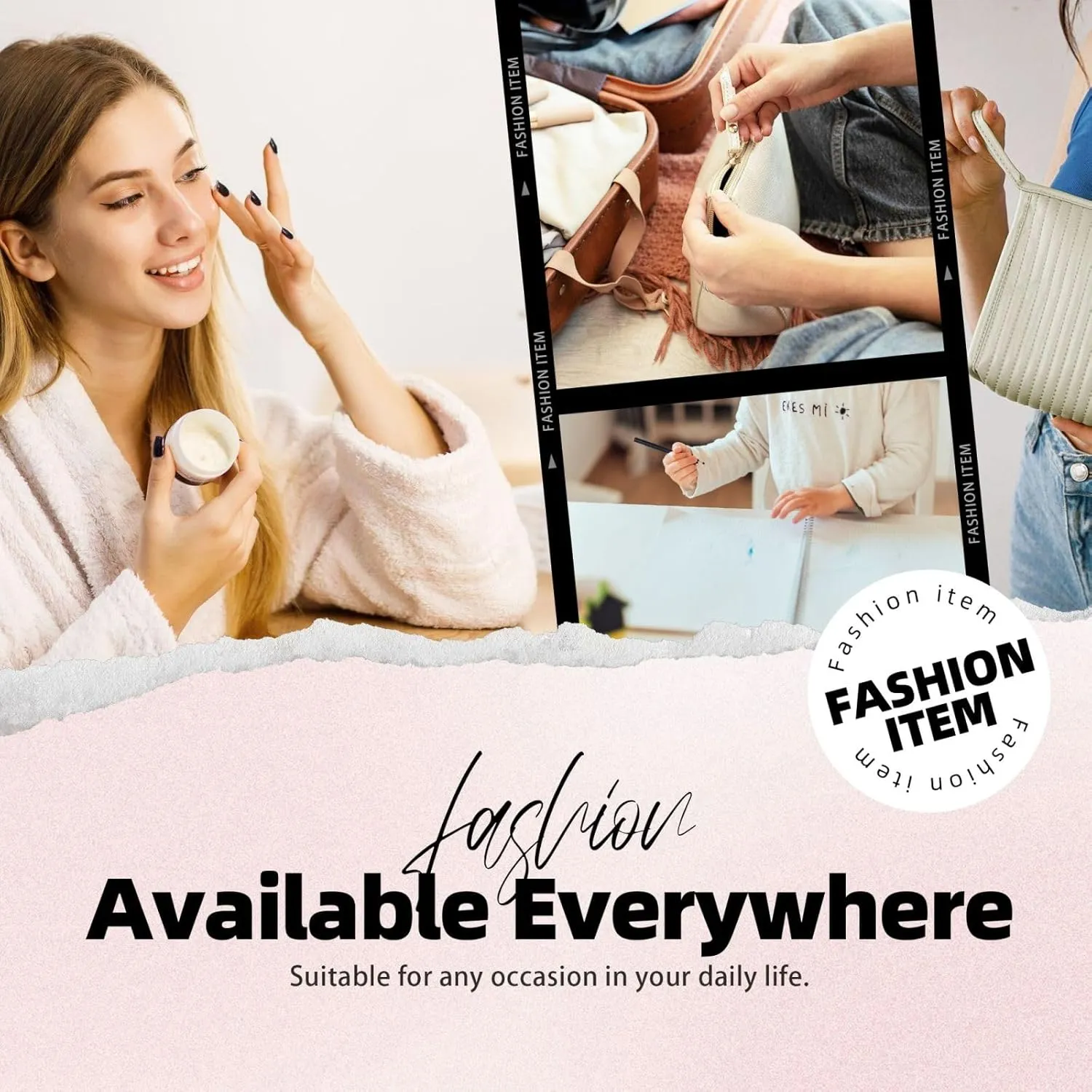 Soft Color Pale Faded Mix Of Roses Cosmetic Bag Pu Leather Waterproof Makeup Bag Portable Travel Toiletry Bag Organizer Silver Zipper Pouch For Women Ladies Gift