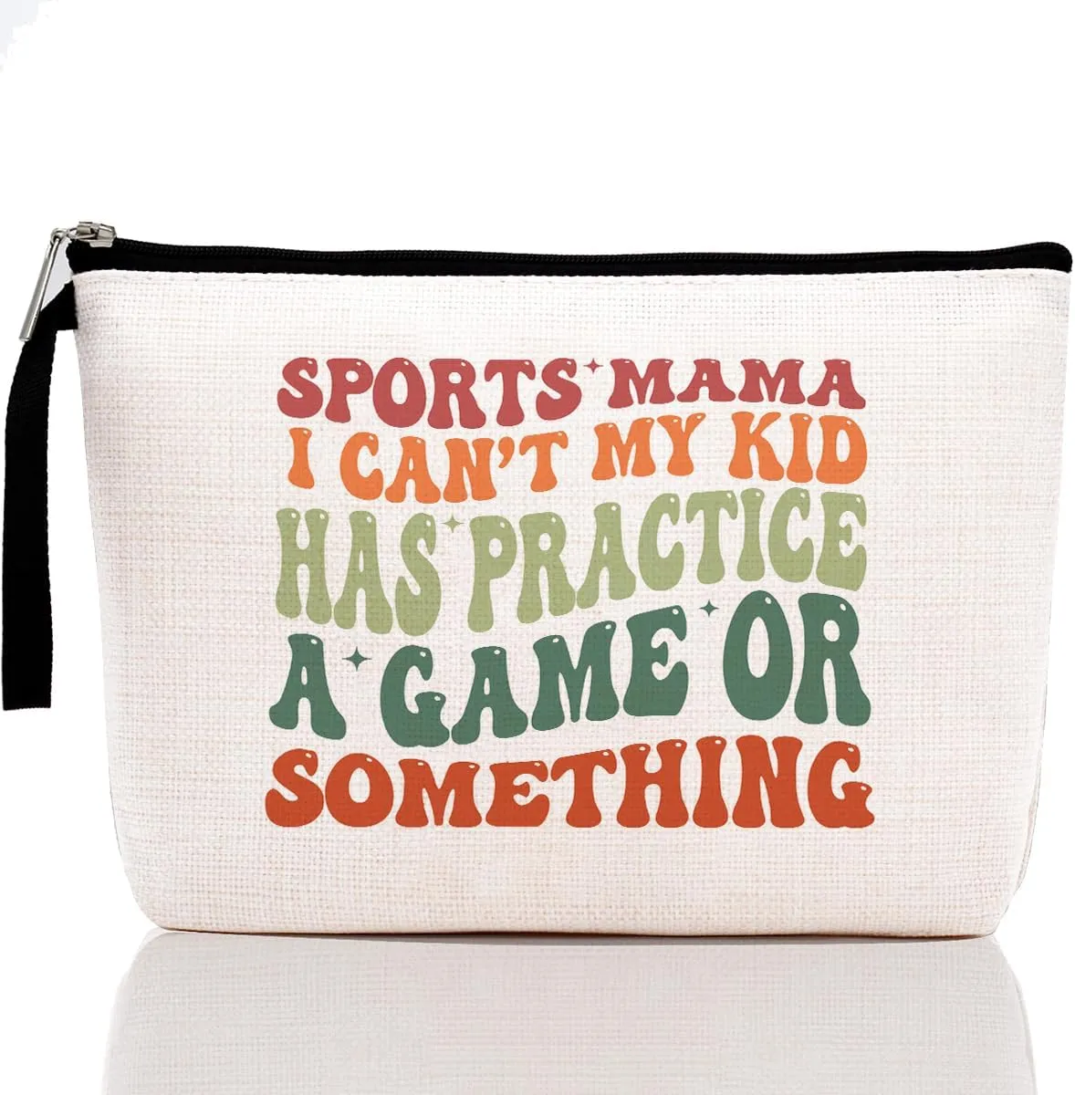 Sports Mama Makeup Bag for Mom Gifts Funny Mama Mother Gifts for Women Sports Lovers Coach Players Momma Mommy Mom Mommy Mummy Cosmetic Bag Zipper Pouch Bag Travel Bag for Mothers Day Birthday
