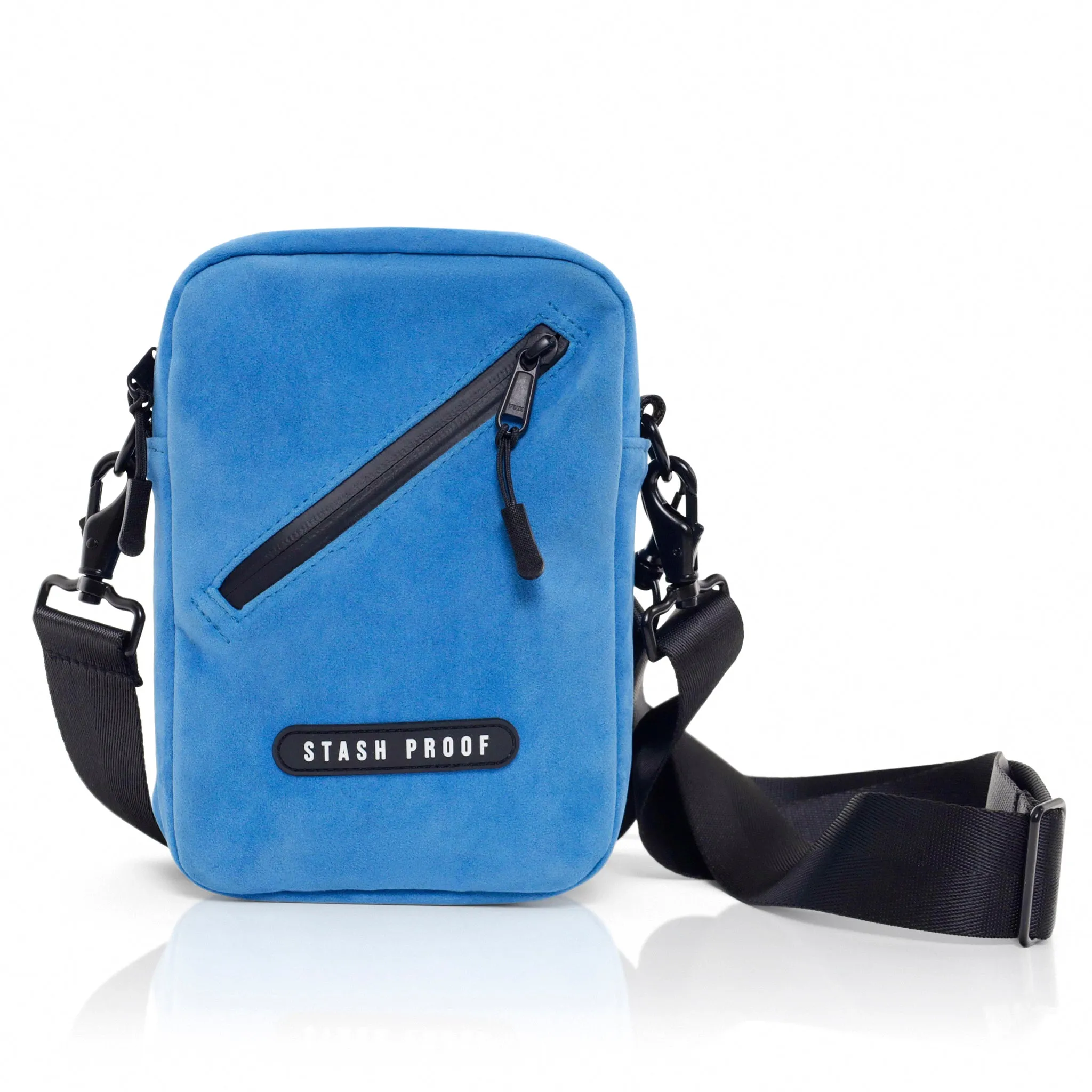 Stash Bag in Suede Blue