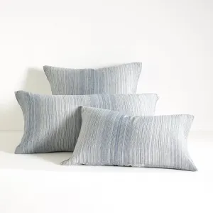 Sterling Stripe Linen Blue Sham, Standard Size, Blue Stripe Pattern