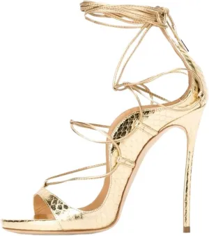 Strappy Heels for Women Open Toe Lace Up Stiletto High Heeled Sandals Prom Party Daily Wedding Shoes