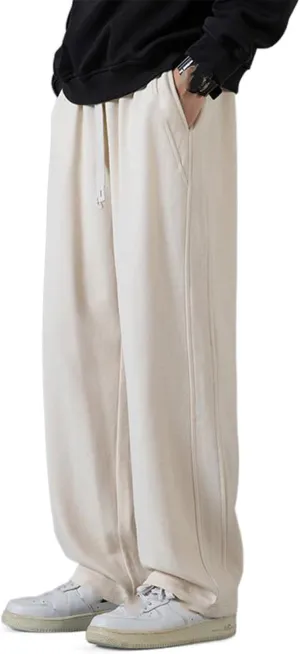 Streetwear Casual Pants Men's Oversized Straight Leg Sport Sweatpants Urban Style