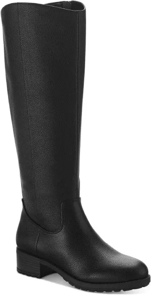 Style & Co. Womens Graciee Faux Leather Knee-High Boots Black 6 Medium (B,M)