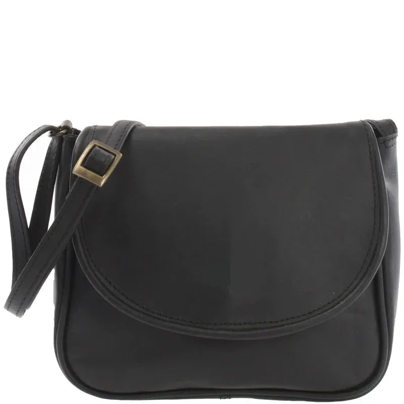 Suede & Leather Crossbody Bag - Compact & Stylish