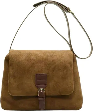 Suede Purse Trendy Shoulder Bag for Women Retro Crossbody Bags for Womens Small Tote Bag