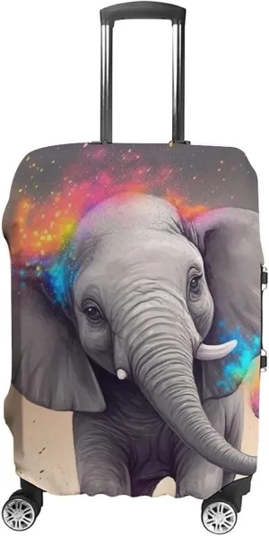 Suitcase Covers for Luggage Animal Cartoon Elephant Fashion Luggage Cover Washable Protector Waterproof Suitcase Cover Anti-scratch Travel Suitcases Covers Case for 19-32 Inch Luggages S