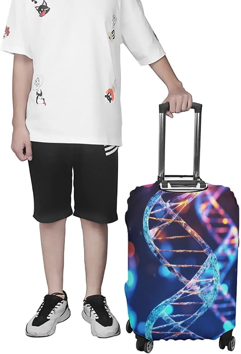 Suitcase Covers for Luggage DNA Genetic Helix Fashion Luggage Cover Washable Protector Waterproof Suitcase Cover Anti-scratch Travel Suitcases Covers Case for 19-32 Inch Luggages XL