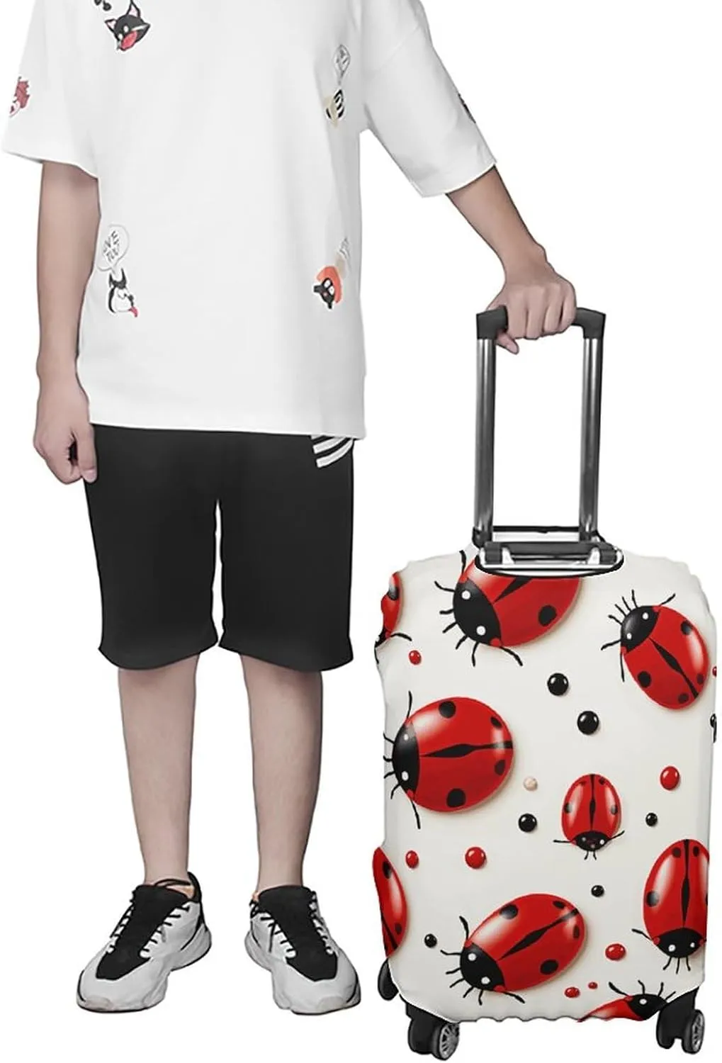 Suitcase Covers for Luggage Red Ladybug Fashion Luggage Cover Washable Protector Waterproof Suitcase Cover Anti-scratch Travel Suitcases Covers Case for 19-32 Inch Luggages XL