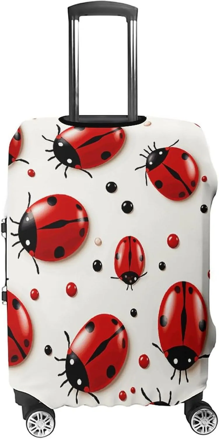 Suitcase Covers for Luggage Red Ladybug Fashion Luggage Cover Washable Protector Waterproof Suitcase Cover Anti-scratch Travel Suitcases Covers Case for 19-32 Inch Luggages XL