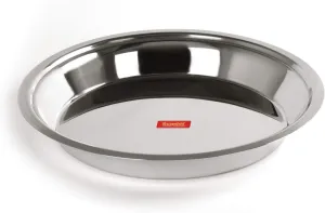 Sumeet Heavy Stainless Steel Parat (2.8Ltr, 34Cm), Silver