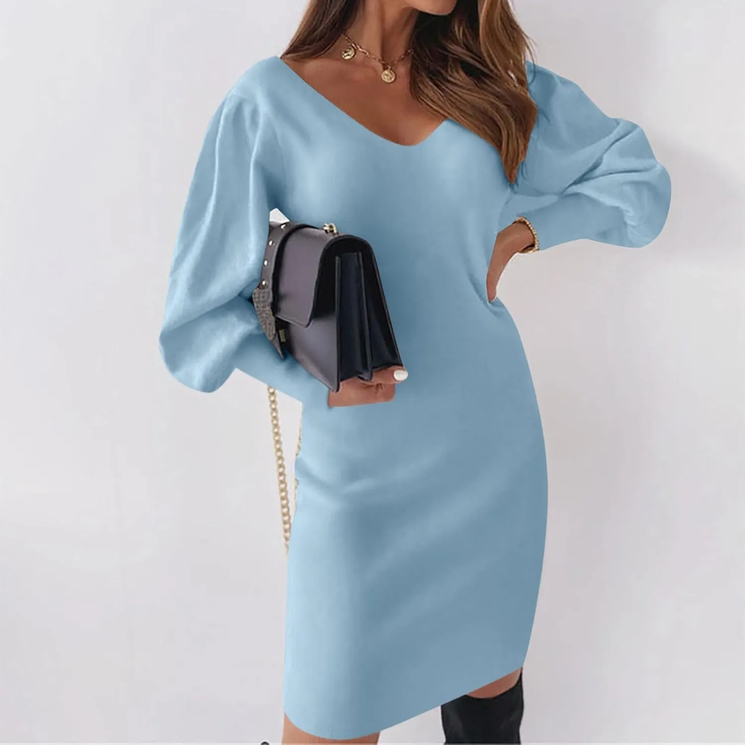 Summer Dresses for Women 2025 V-Neck Long Sleeve Sundresses A-Line Ladies Elegant Lace Crochet Beach Mini Dress