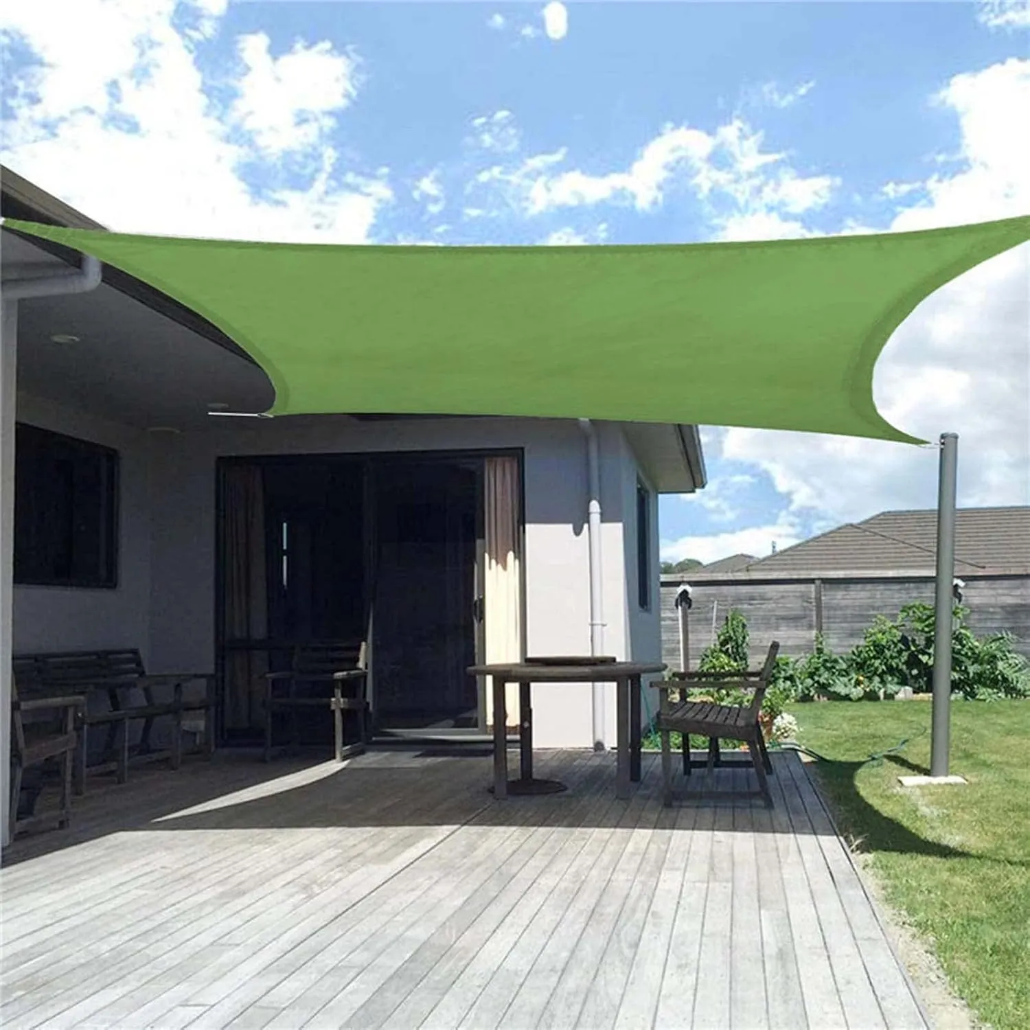 Sun Shade Sail Triangle, Wind-Proof Sun-Proof Sunshade Canopy, Heavy Duty Shade Cloth for Patios, Lawn, Porch, Backyard, Pergola or Outdoor Activities (H 6x6x6m/19.7x19.7x19.7ft)