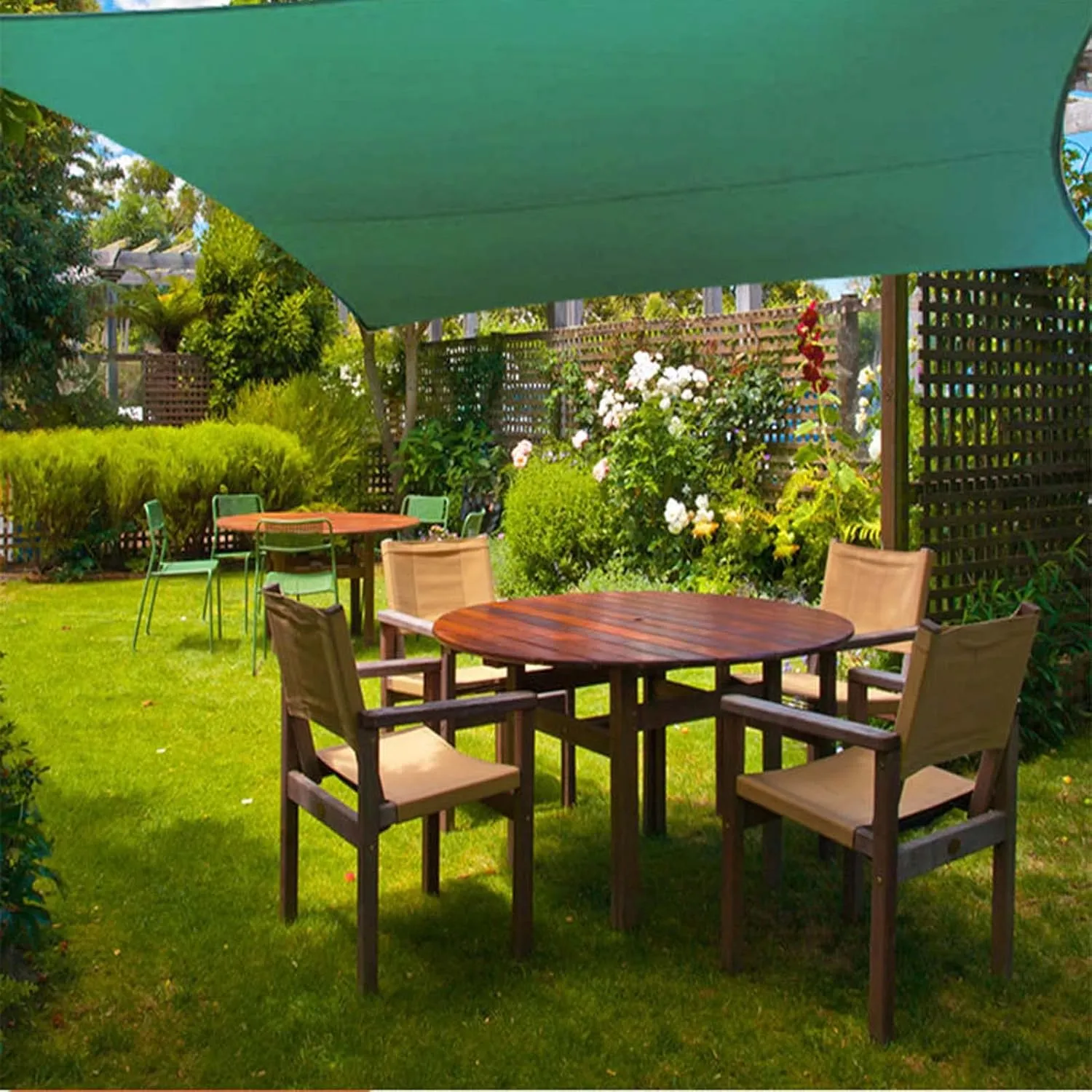 Sun Shade Sail Triangle, Wind-Proof Sun-Proof Sunshade Canopy, Heavy Duty Shade Cloth for Patios, Lawn, Porch, Backyard, Pergola or Outdoor Activities (H 6x6x6m/19.7x19.7x19.7ft)