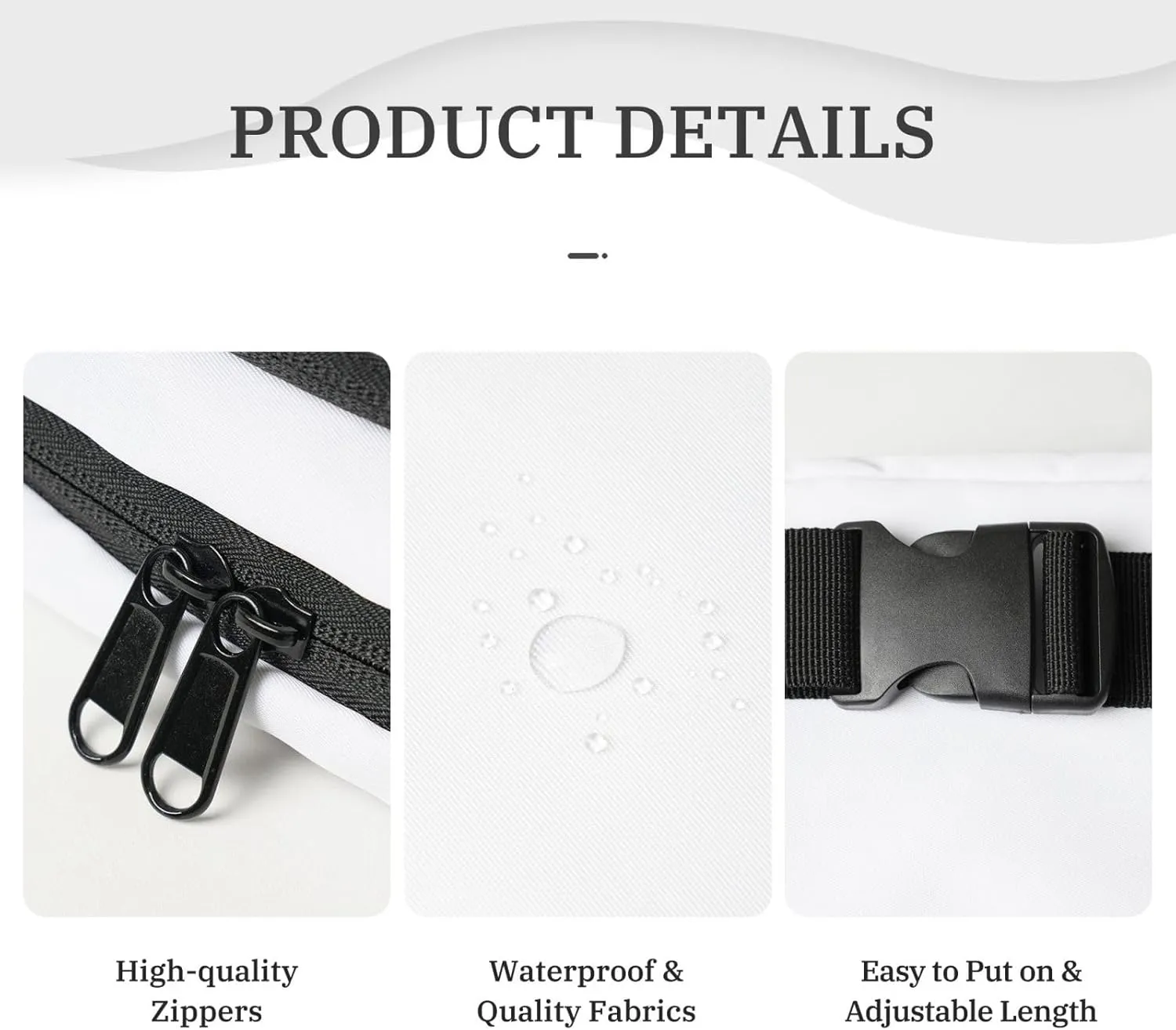 Supernatural Symbols Black Everywhere Belt Bag For Women Men, Zipper Pockets Crossbody Fanny For Hiking, Cycling