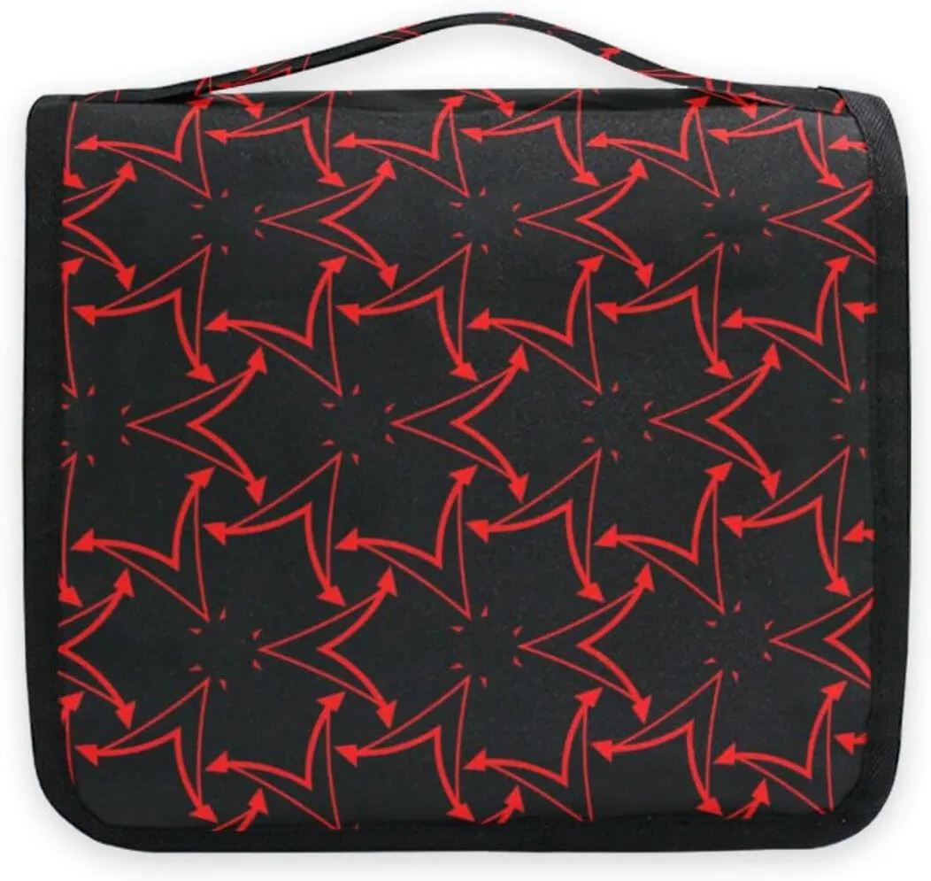 susiyo Hanging Toiletry Bag Toiletry Travel Organizer for Women Girls Mens Toiletries Portable Makeup Organizer Cosmetic Bag Pouch Bathroom Bags with Sturdy，Red Line Segment