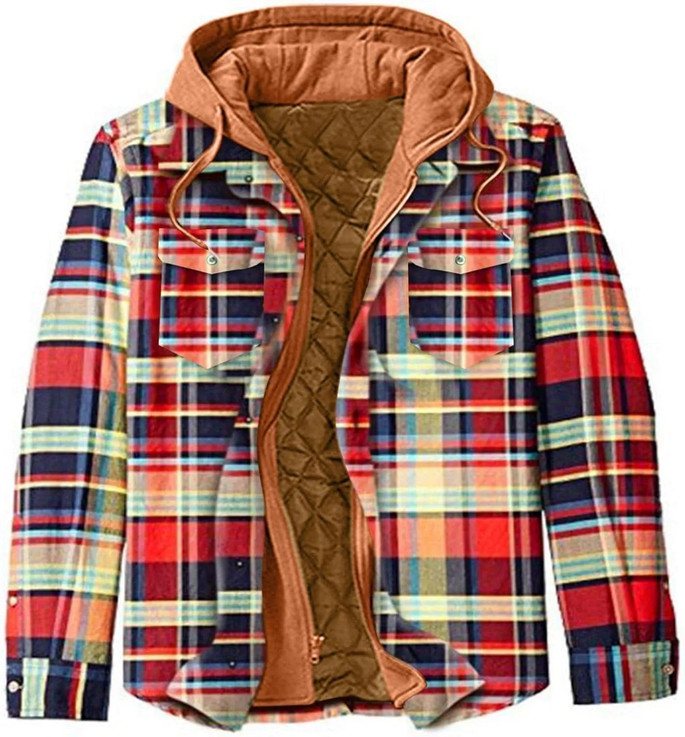 Sweatshirts for Men,Men's Button Down Regular Fit Long Sleeve Plaid Flannel Casual Shirts Men's Cotton Flannel Shirt Top