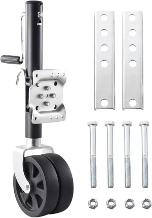 Swivel Trailer Jack - Swivel Boat Trailer Jack | Trailer Jack With Wheel | 2000 Lbs Capacity, 8 Inch 360° Swivel Wheels, Adjustable Height 26.38-36.61", Heavy Duty Steel for Boat, RV & Utility Trailer