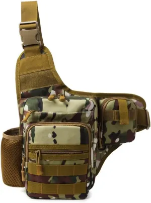 Tactical Backpack Multifunctional Large Capacity Sling Shoulder Crossbody Bag for Outdoor Every Day Carry (Yellow-M)