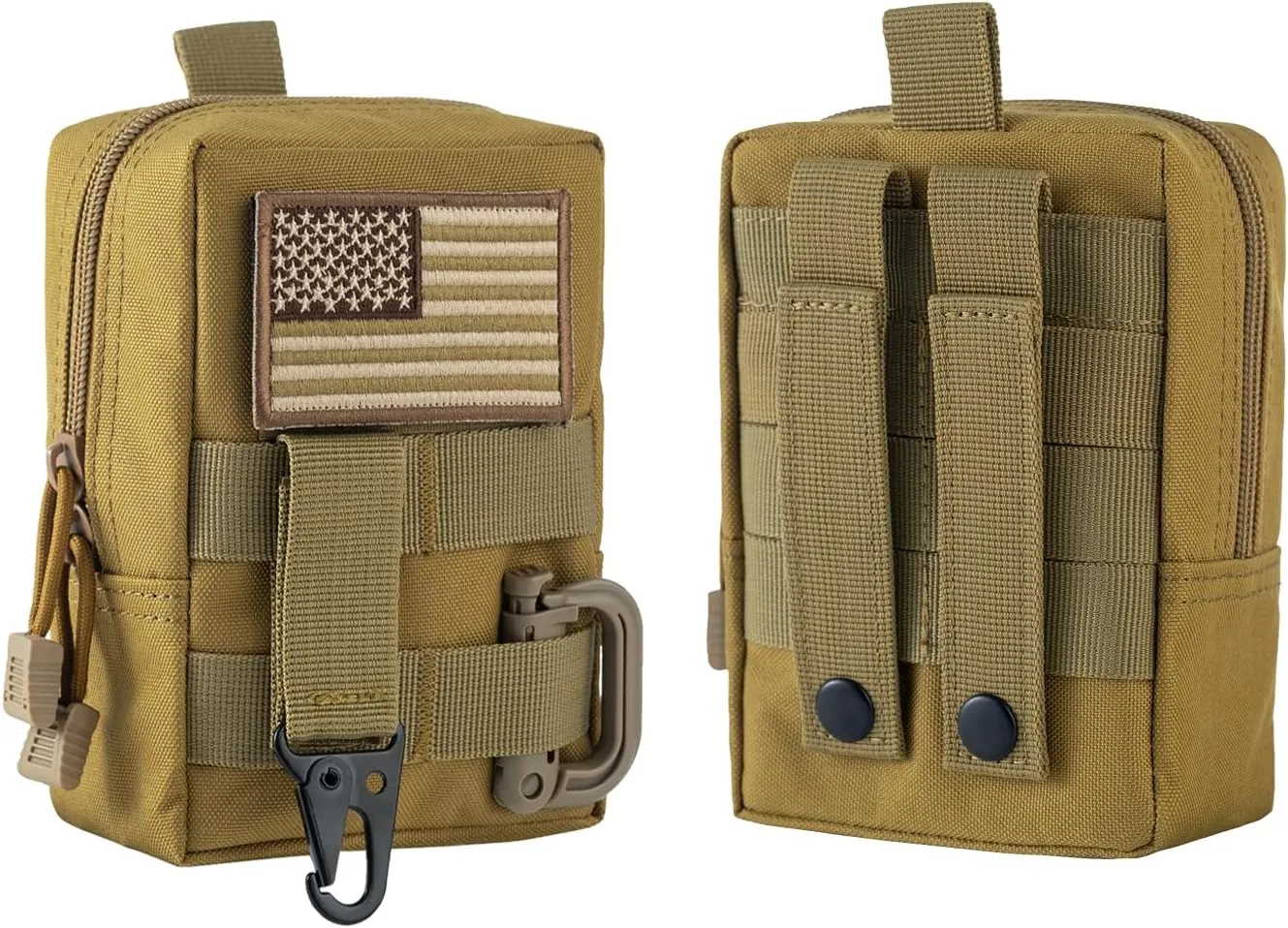 Tactical Molle Pouch Compact EDC Bag Utility Tool Pouch Durable 600D Nylon Small Travel Bag Molle Accessories Organizer for Outdoor Activity