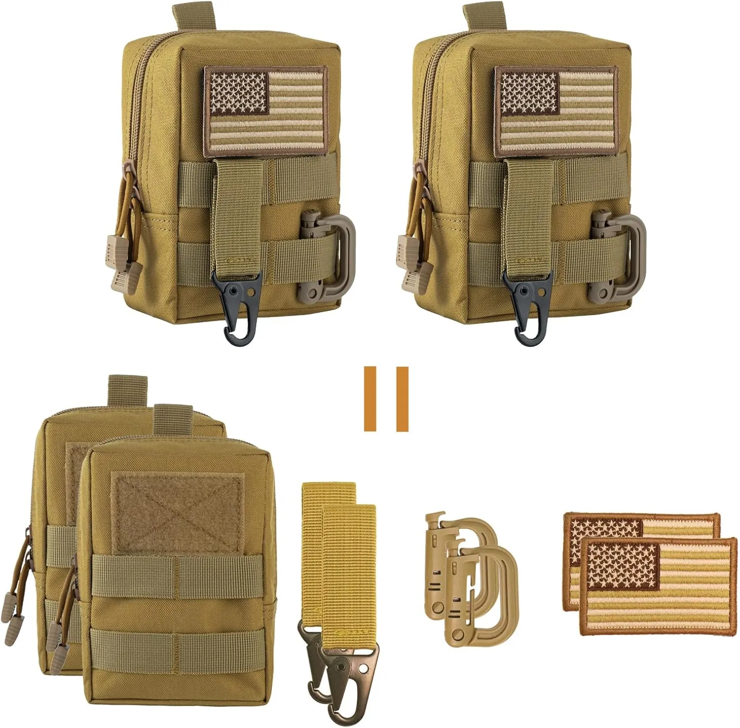 Tactical Molle Pouch Compact EDC Bag Utility Tool Pouch Durable 600D Nylon Small Travel Bag Molle Accessories Organizer for Outdoor Activity