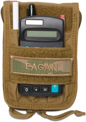 TACTICAL NOTEBOOK COVERS Tactical 3x5 Cover System | Zippered with 4 Pleated Pen/Marker Slots | Fits 3.5x5" Notepad | EDC Organizer for Field Use & Tactical Gear - Coyote Brown