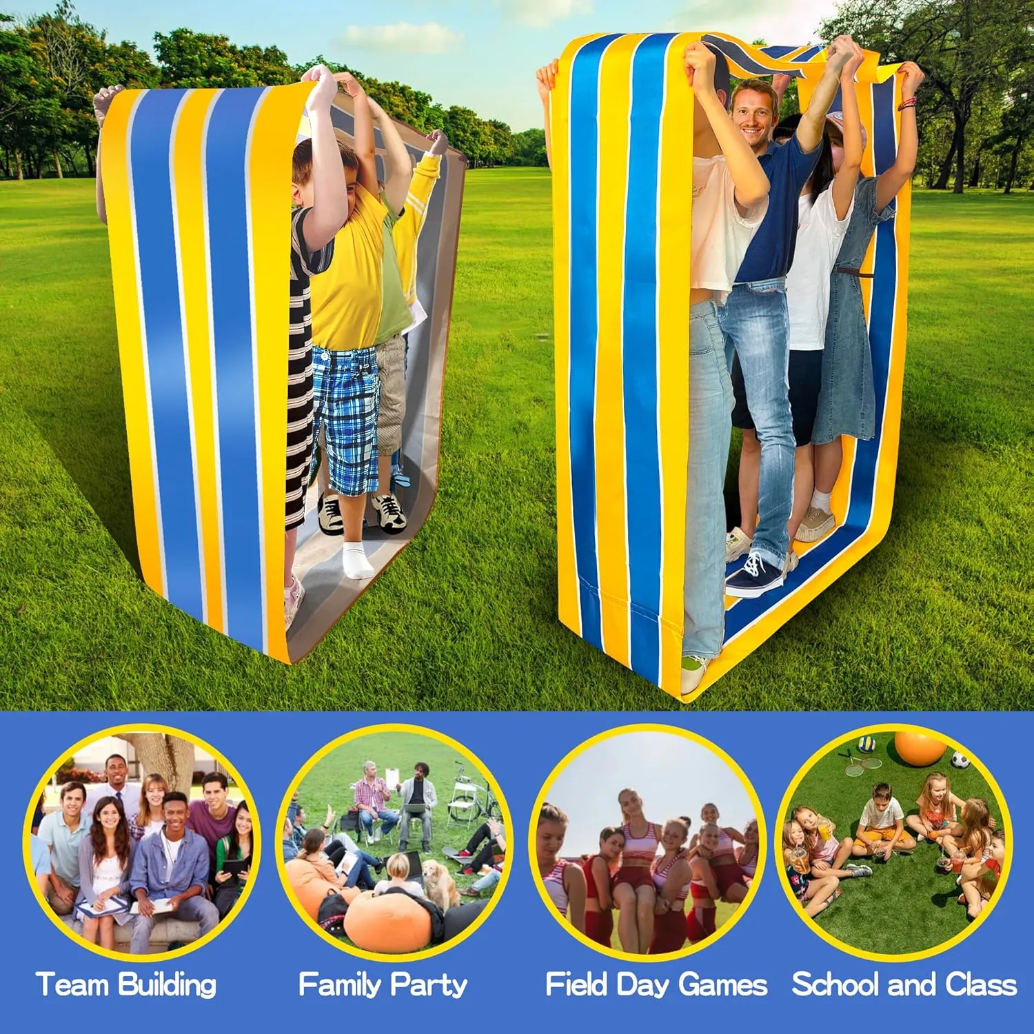 Team Building Games Teamwork Games for Working Adults, Group Activities Mat for School Students Teens, Field Day Games (26 ft, Pack of 1)