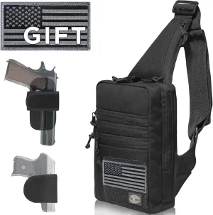 TECEUM Tactical Compact Sling Bag – CCW for Everyday – 10  Styles – Shoulder Crossbody Bag for Concealed Carry of Handgun