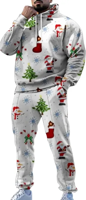 Tech Suit Fashionable Loose and Trendy 3D Printed Long Sleeved Pants Set Casual Athletic Jogging Suits Sweat Set