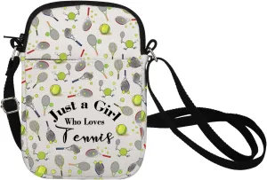 Tennis Crossbody Bag Tennis Gifts for Tennis Lovers Players Gifts Just a Girl Who Loves Tennis Crossbody Cell Phone Purse
