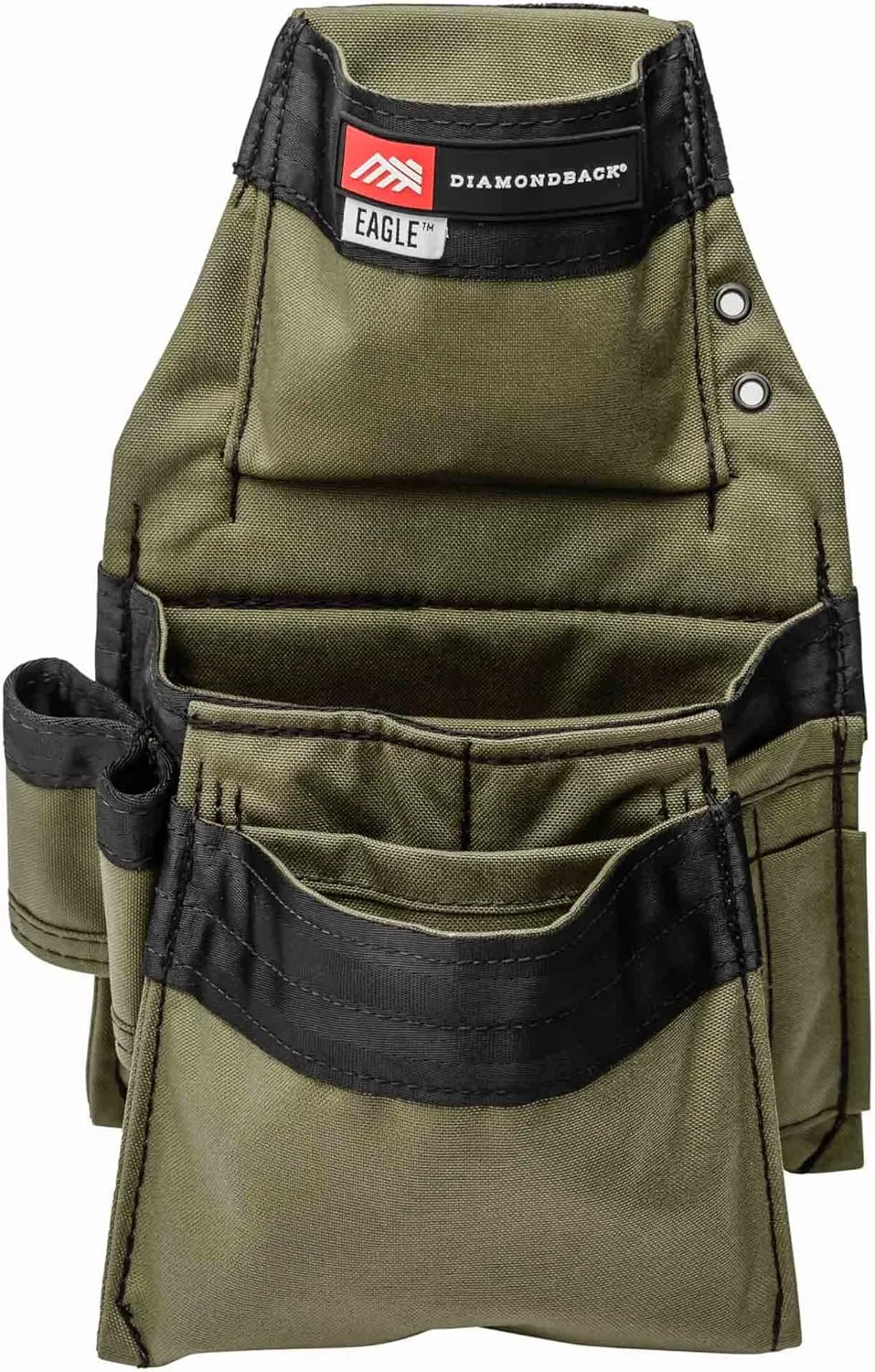 The Diamondback Eagle Tool Pouch - Modular Utility Pouch for 4" Tool Belts - Ideal Carpenter & Electrician Tool Pouch for Nuts, Punches & Fasteners - Right Handed Tool Belt Pouches (Ranger Green)