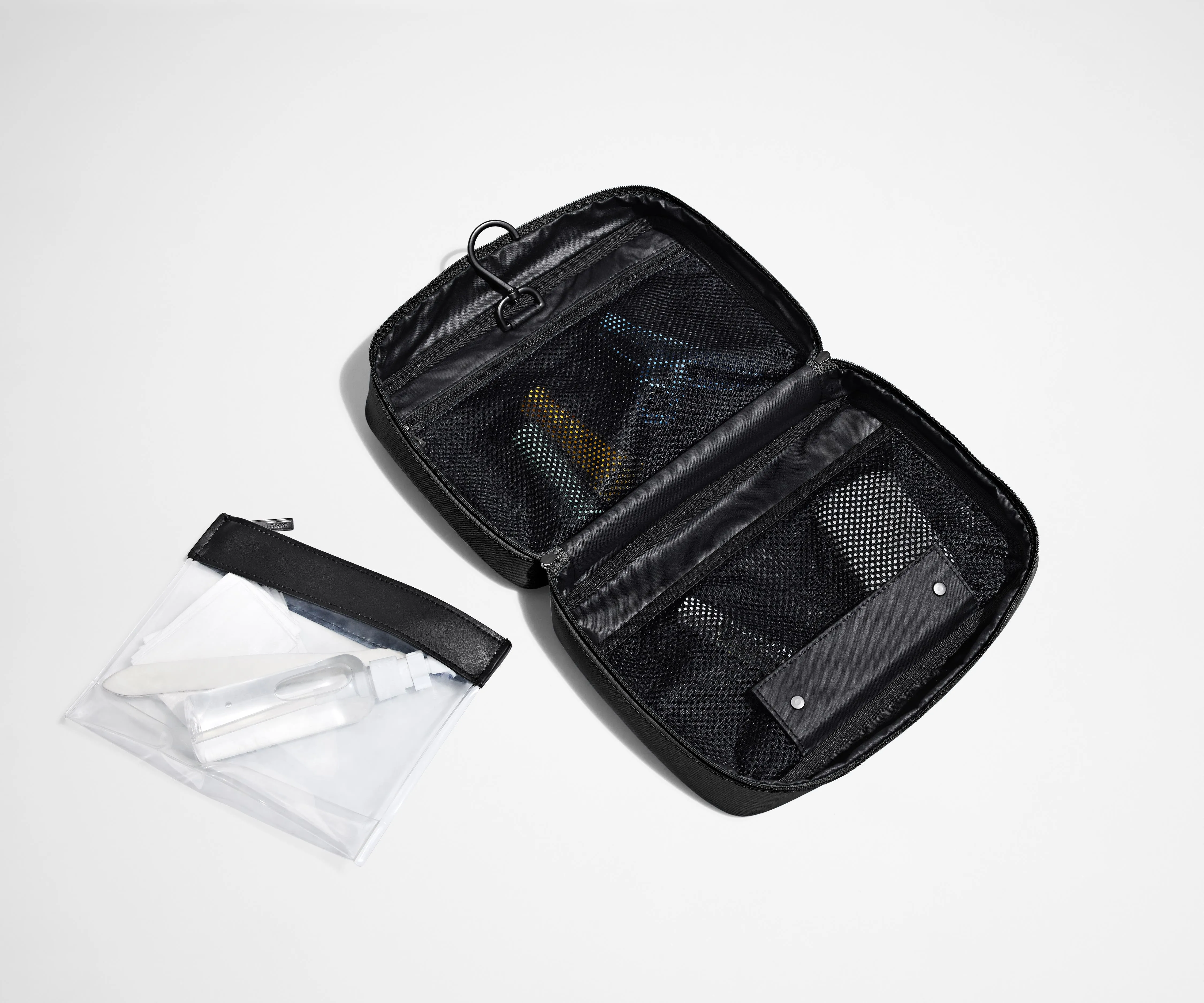 The Hanging Toiletry Bag in Jet Black