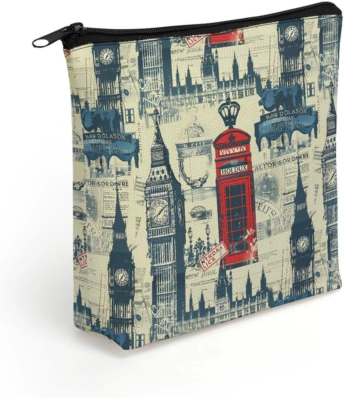 Theme of Uk And London British Flag Makeup Bag Print Cosmetic Bags Purse Organizer Pouch for Women Men