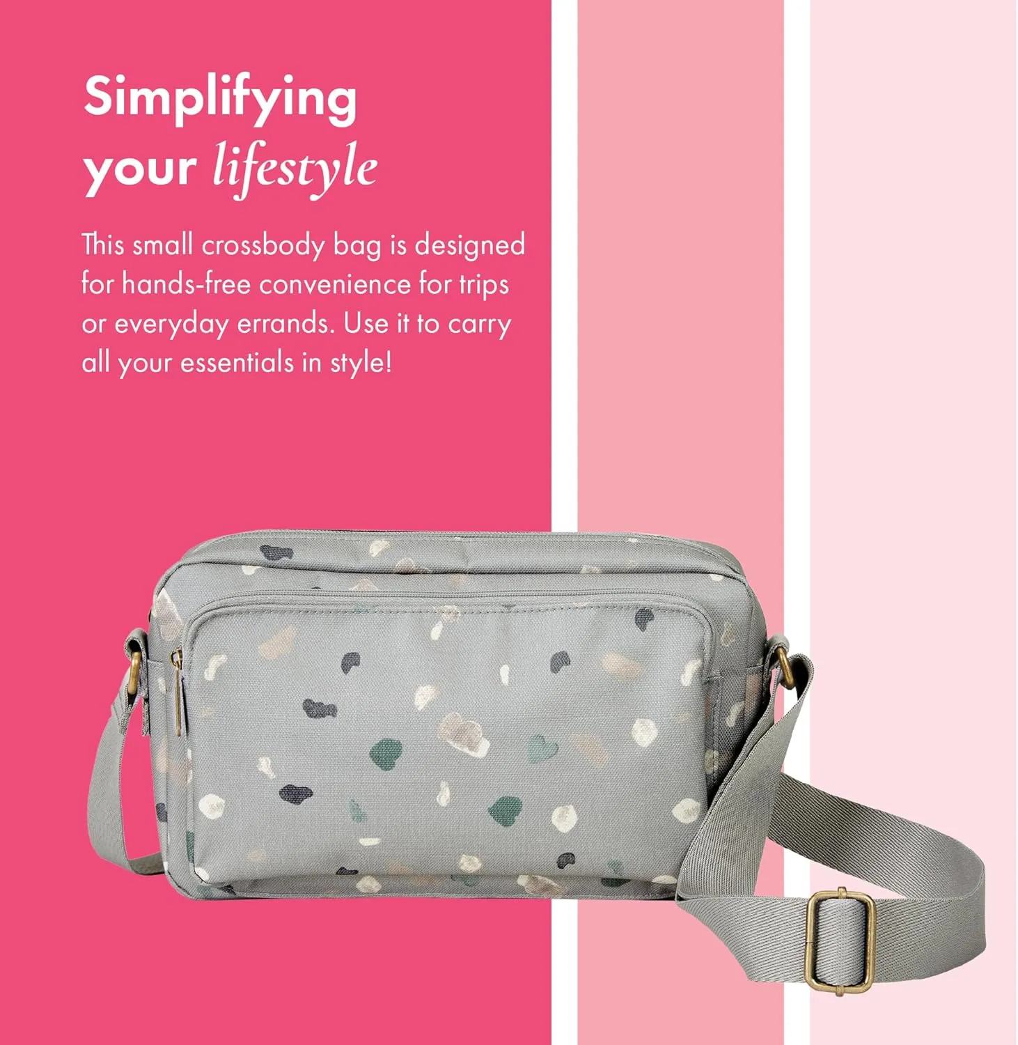 THIRTY-ONE Gifts All Zipped Up Crossbody Purse, Zipper-Top Crossbody Bag for Women