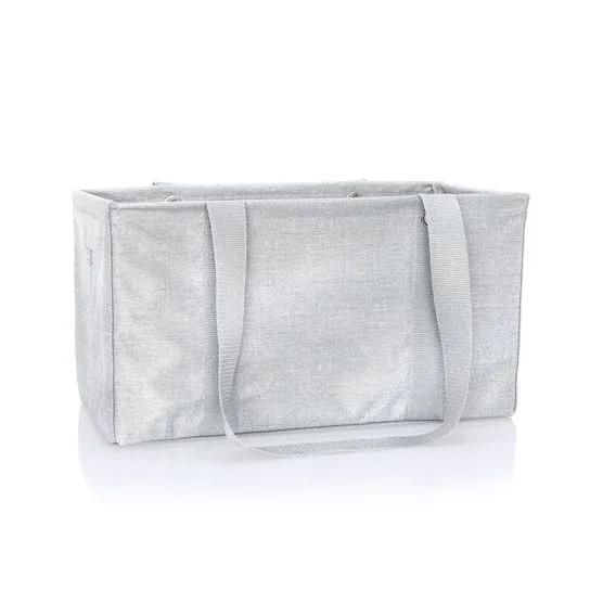 Thirty One MEDIUM UTILITY beach Picnic tote storage laundry Bag 31 gift in Frosted Metallic