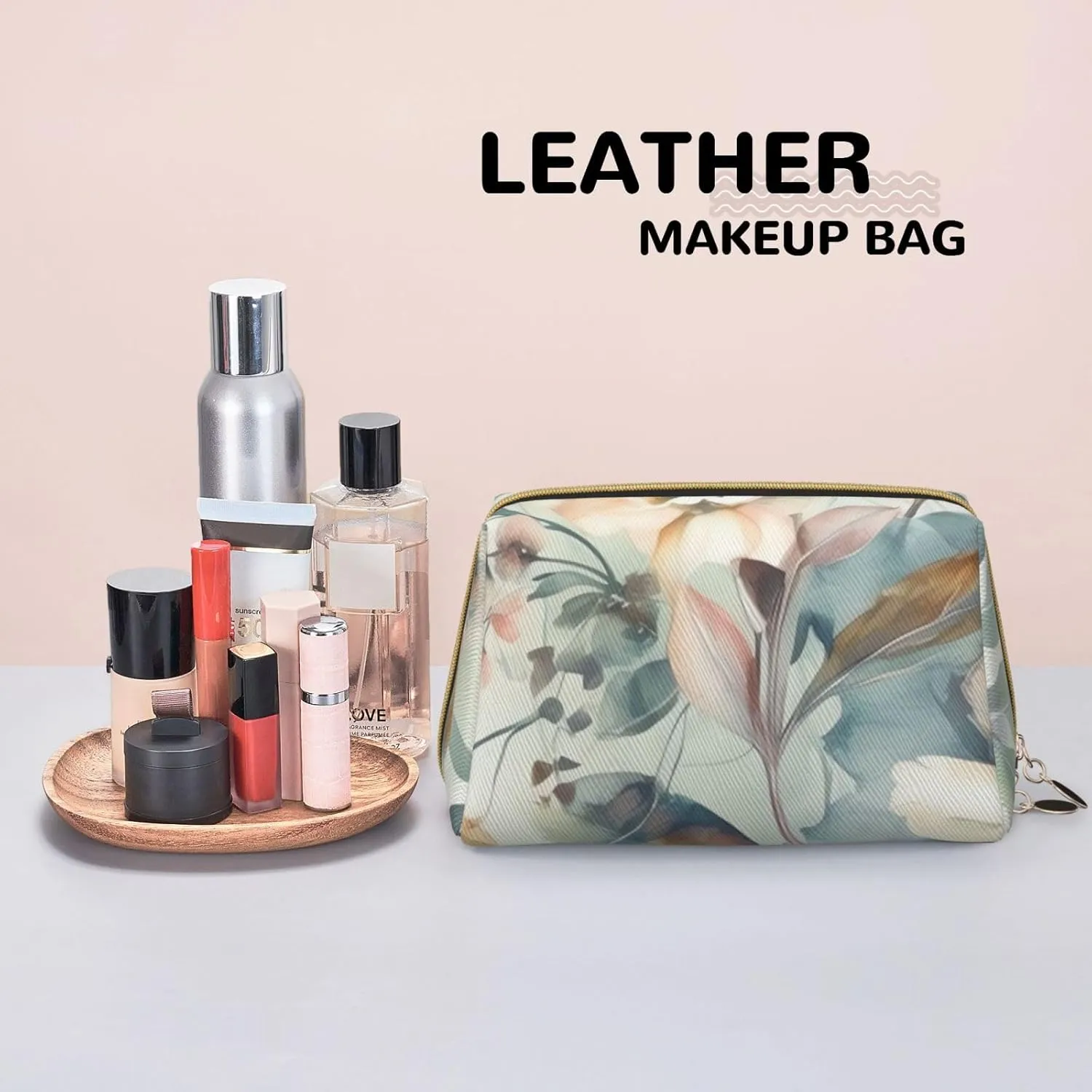 Toiletry Bag for Women Men Dopp Kit Travel Makeup Bag Hand Drawn Pattern Make Up Organizers Cosmetic Bag