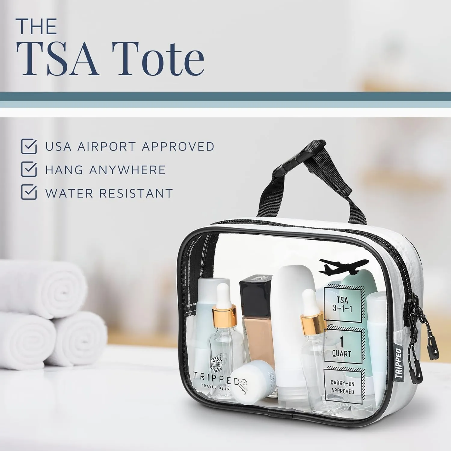 Toiletry Bag Kit Set: Hanging Travel Toiletry Bag   311 TSA Cosmetic Liquid Bag   Ultralight Accessory Organizer Pouch