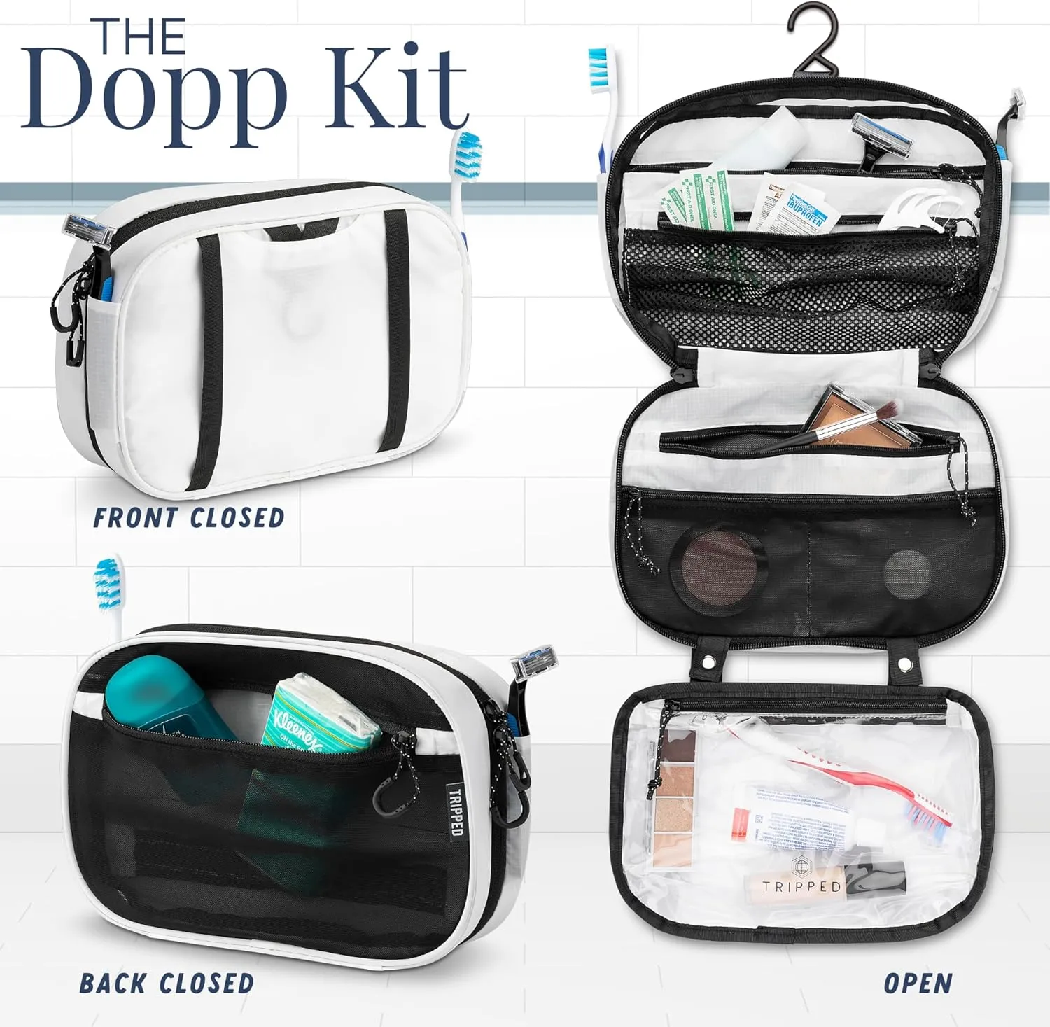 Toiletry Bag Kit Set: Hanging Travel Toiletry Bag   311 TSA Cosmetic Liquid Bag   Ultralight Accessory Organizer Pouch