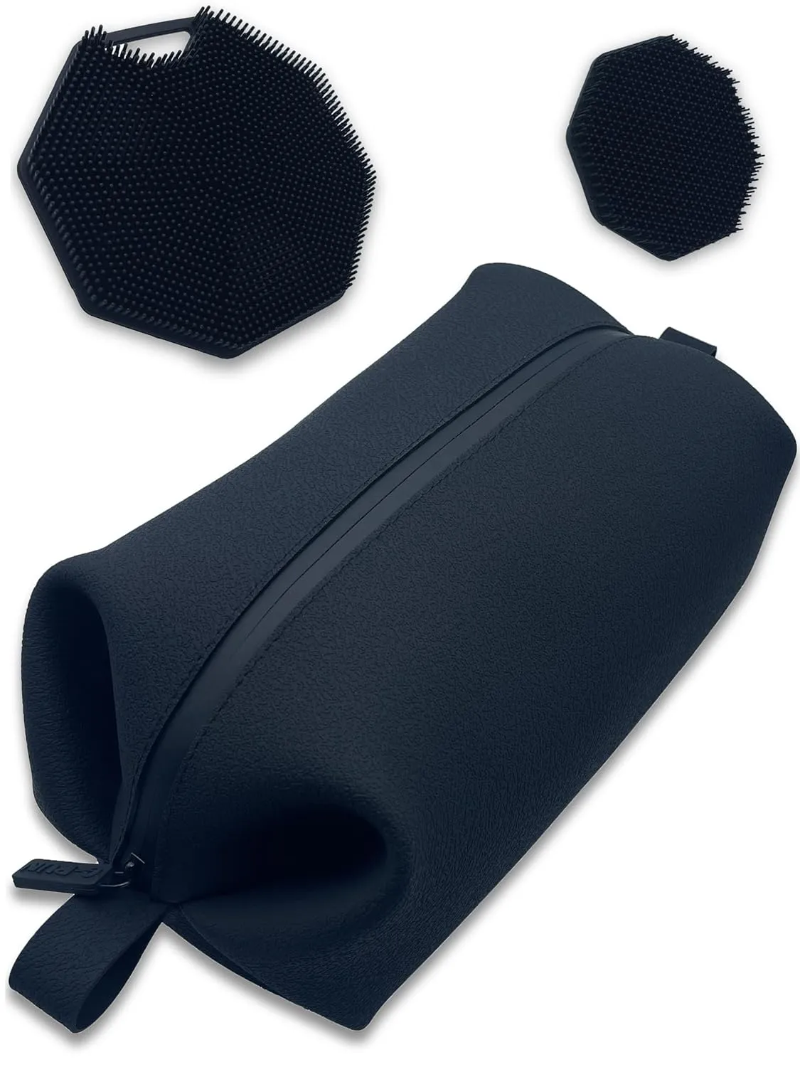 Toiletry Dopp Kit - Silicone Toiletry Kit Organizer, Bathroom Travel Kit For men- Silicone Toiletry Bag, Leak Resistance, Easy to Clean (Black, Medium 9 x 5 x 5 inches)
