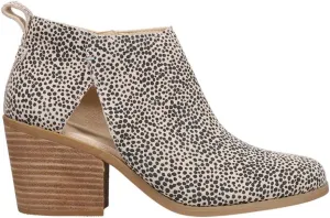 TOMS Womens Lea Cheetah Cut-Outs Zippered Casual Boots Ankle Low Heel 1-2" - Brown