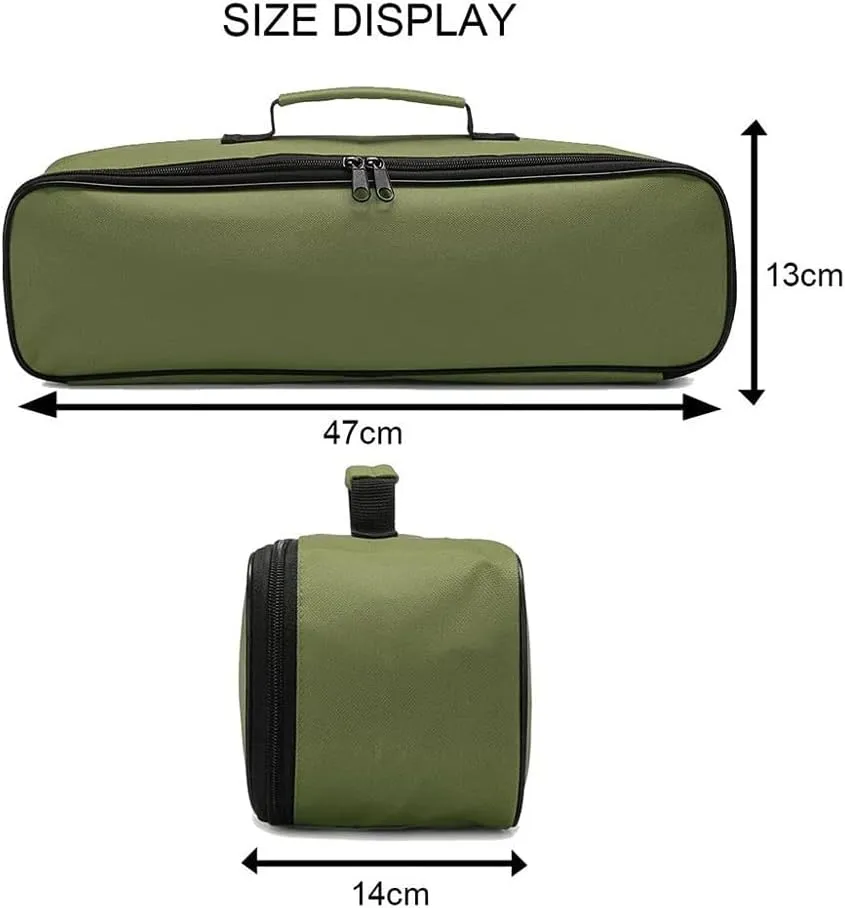 Tool Bag 18 Inch Waterproof Oxford Cloth Tool Tote Electrician Storage Bag Parts Bag for Screws Drill Bit Portable Organizer Pouch Case Green