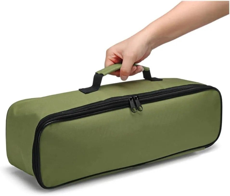 Tool Bag 18 Inch Waterproof Oxford Cloth Tool Tote Electrician Storage Bag Parts Bag for Screws Drill Bit Portable Organizer Pouch Case Green