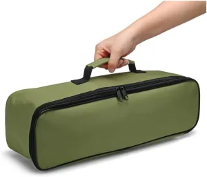 Tool Bag 18 Inch Waterproof Oxford Cloth Tool Tote Electrician Storage Bag Parts Bag for Screws Drill Bit Portable Organizer Pouch Case Green