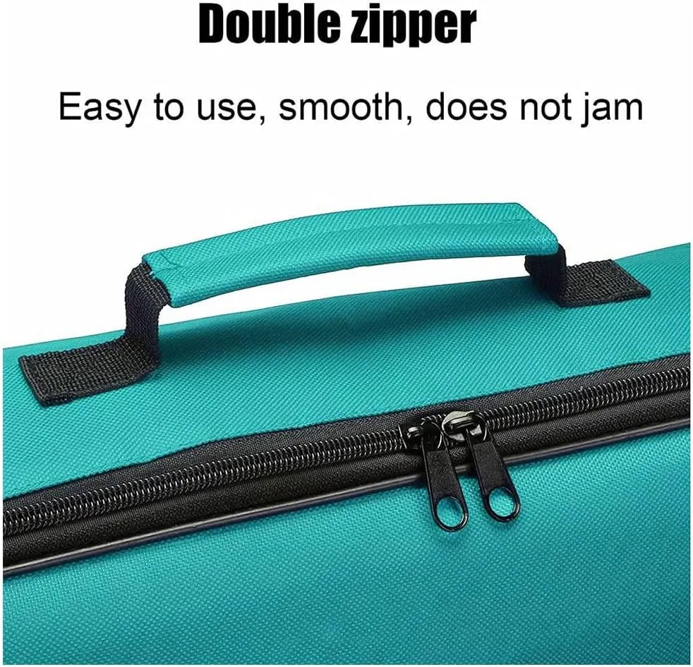 Tool Bag 18 Inch Waterproof Oxford Cloth Tool Tote Electrician Storage Bag Parts Bag for Screws Drill Bit Portable Organizer Pouch Case Green