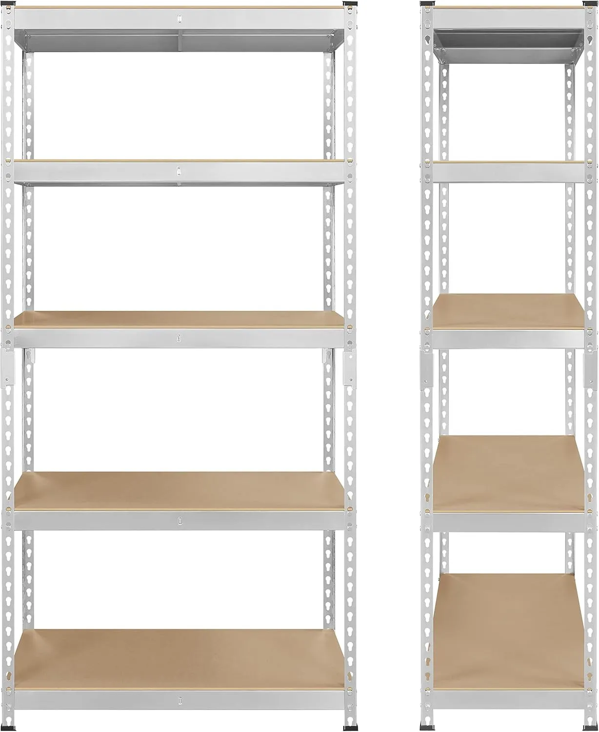 Topeakmart 5-Tier Utility Shelves, Metal Storage Shelves Garage Shelving Unit Adjustable Garage Storage Shelves Storage Racks Heavy Duty Shed Shelving- Silver, 35.5 x 17.5 x 72 Inch