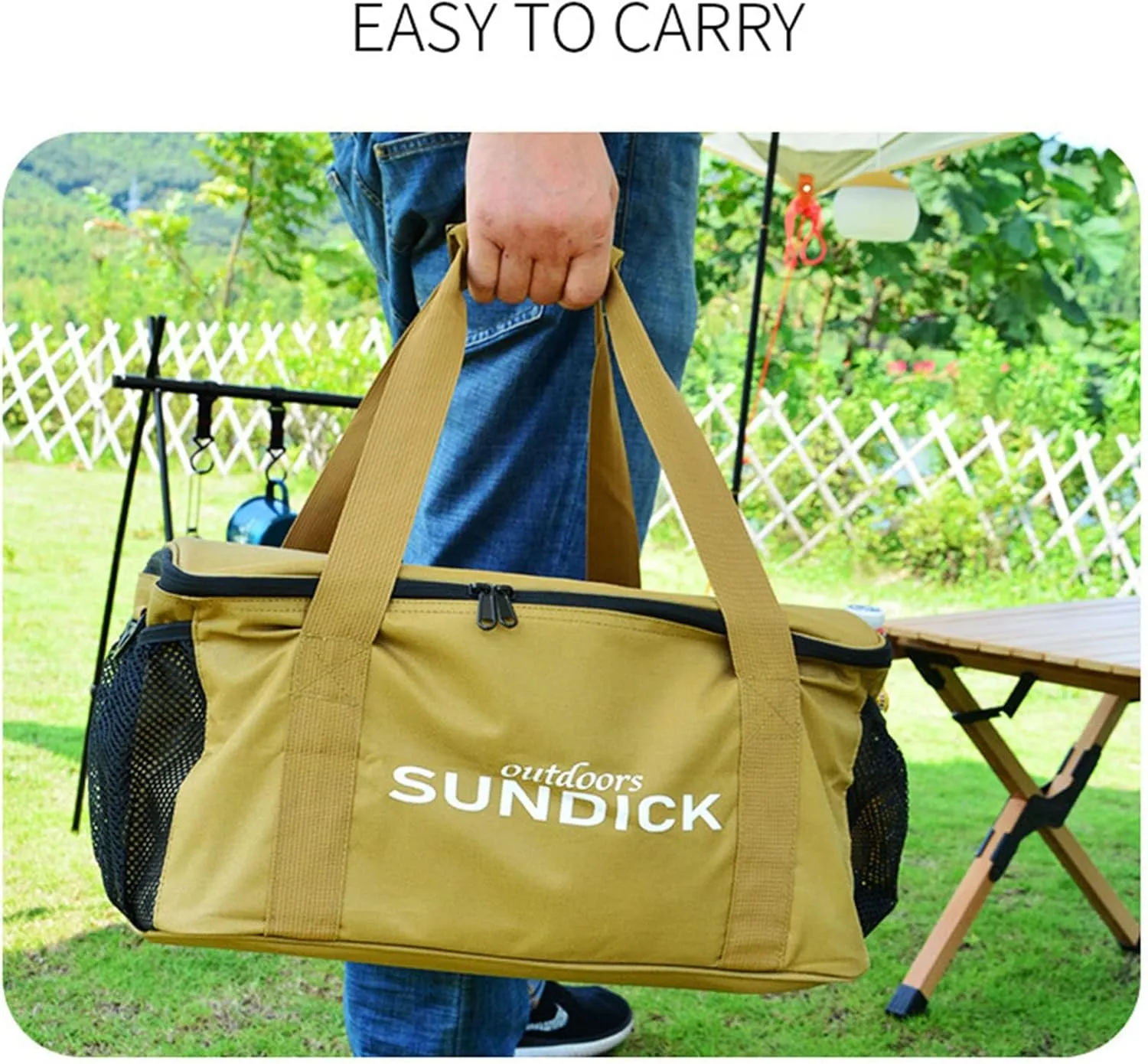 Topyond Camping Cookware Storage Bag, Travel Storage Bag, Camping Tableware Bag, Waterproof Outdoor Travel Tableware Storage Handbag Camping Cooler Bag