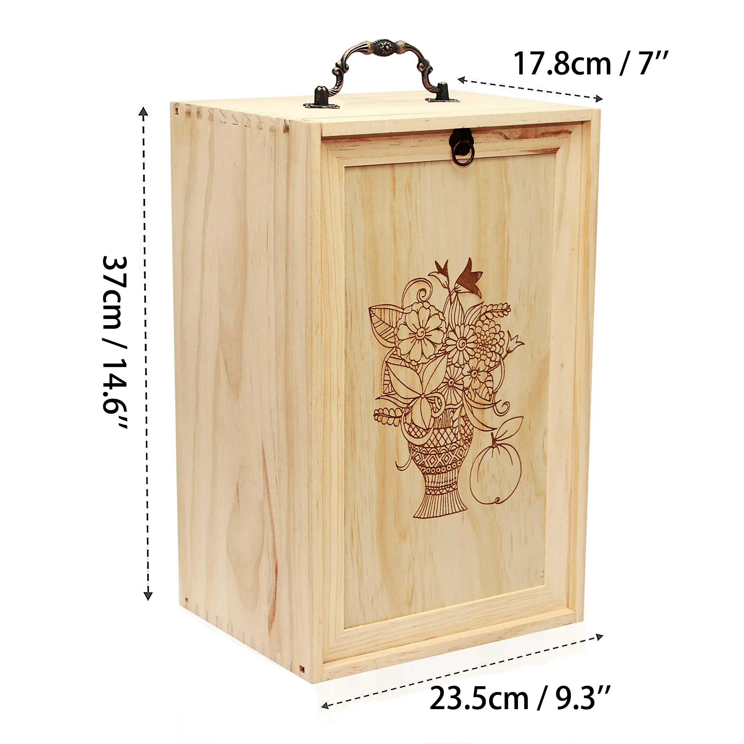 TORIBIO Essential Oil Box, Wooden Essential Oils Storage Holder Organizer for 96 Bottles, Holds 5 to 30 ml for Young Living & Doterra Bottles