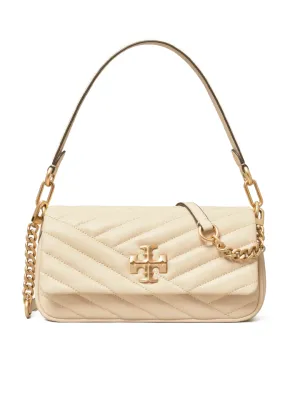 Tory Burch Kira Chevron Small Flap Shoulder Bag New Cream